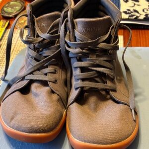 WHITIN Men's Charcoal and Brown Sneakers